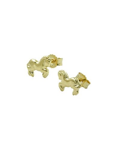 stud earrings horses 9k gold