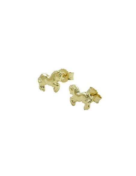 stud earrings horses 9k gold