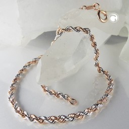 bracelet rope-chain 19cm 14k gold