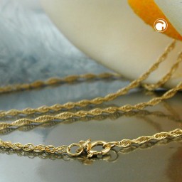 necklace twisted anchor chain 14k gold