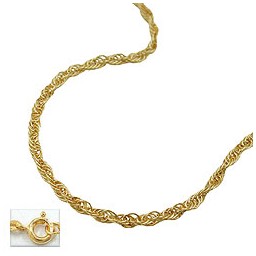 necklace twisted anchor chain 14k gold