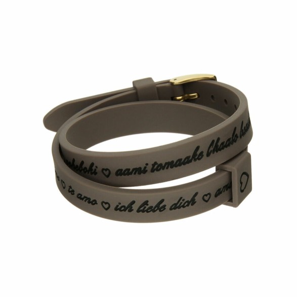 Damarmband il mezzometro I LOVE YOU GOLD - BRACCIALE IN SILICONE/SILICONE BRACELET