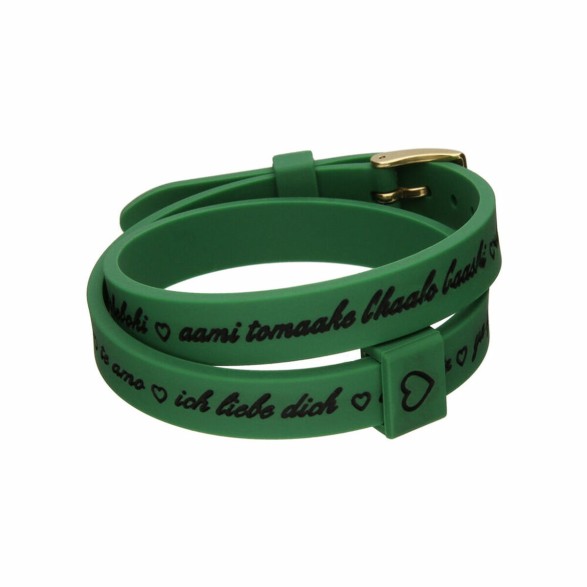 Damarmband il mezzometro I LOVE YOU GOLD - BRACCIALE IN SILICONE/SILICONE BRACELET