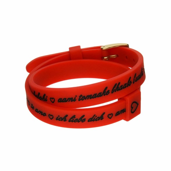 Damarmband il mezzometro I LOVE YOU GOLD - BRACCIALE IN SILICONE/SILICONE BRACELET