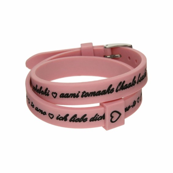 Damarmband il mezzometro I LOVE YOU SILVER - BRACCIALE IN SILICONE/SILICONE BRACELET