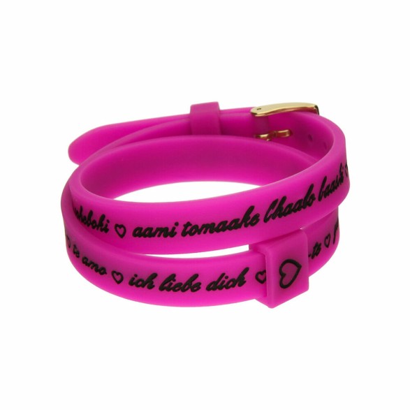 Damarmband il mezzometro I LOVE YOU GOLD - BRACCIALE IN SILICONE/SILICONE BRACELET