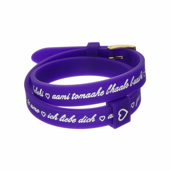 Damarmband il mezzometro I LOVE YOU GOLD - BRACCIALE IN SILICONE/SILICONE BRACELET