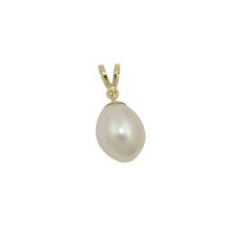 pendant approx 10x8,5mm freshwater cultured pearl oval 9k gold