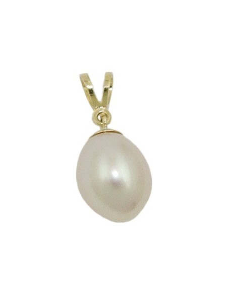 pendant approx 10x8,5mm freshwater cultured pearl oval 9k gold