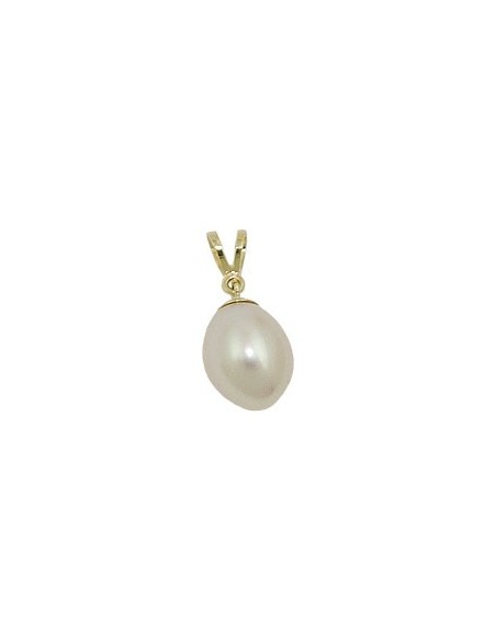 pendant approx 10x8,5mm freshwater cultured pearl oval 9k gold