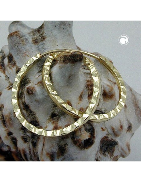 hoop earrings 15mm 9k gold