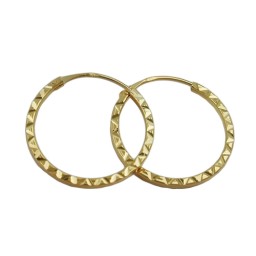hoop earrings 15mm 9k gold
