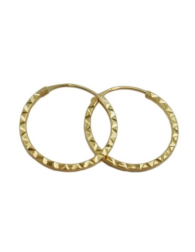 hoop earrings 15mm 9k gold