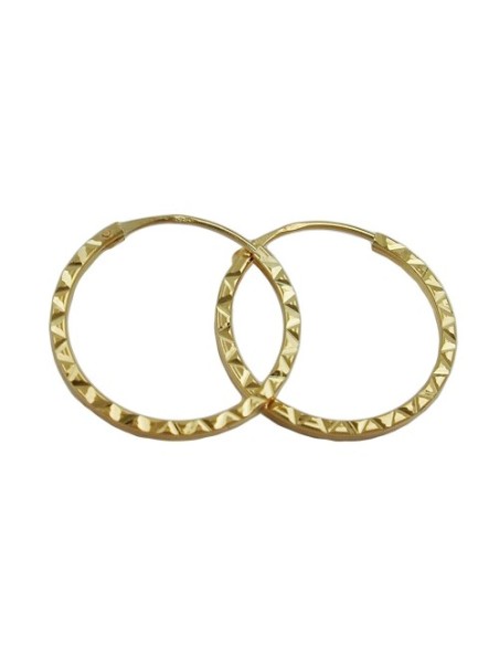 hoop earrings 15mm 9k gold