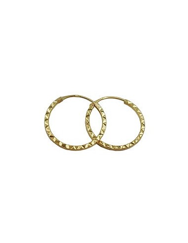 hoop earrings 15mm 9k gold