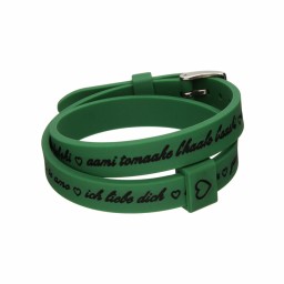 Damarmband il mezzometro I LOVE YOU SILVER - SILICONE BRACELET