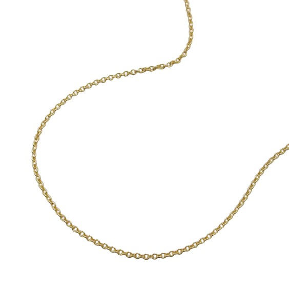 necklace 1.1mm round anchor chain 9k gold 50cm