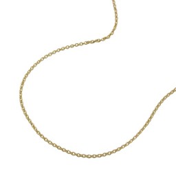 necklace 1.1mm round anchor chain 9k gold 45cm