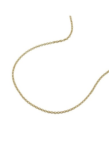 necklace 1.1mm round anchor chain 9k gold 45cm