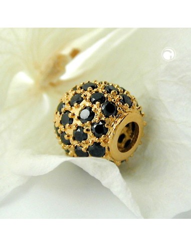 pendant ball with zirconia 3 micron gold-plated