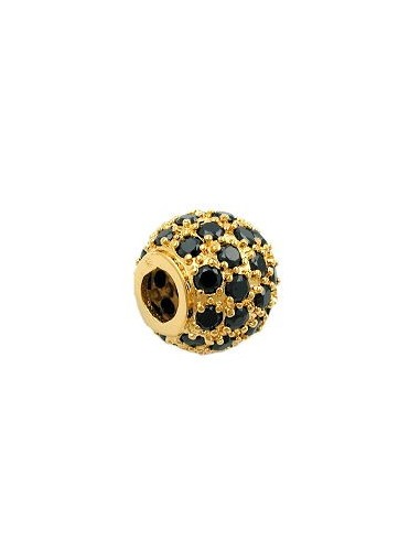 pendant ball with zirconia 3 micron gold-plated