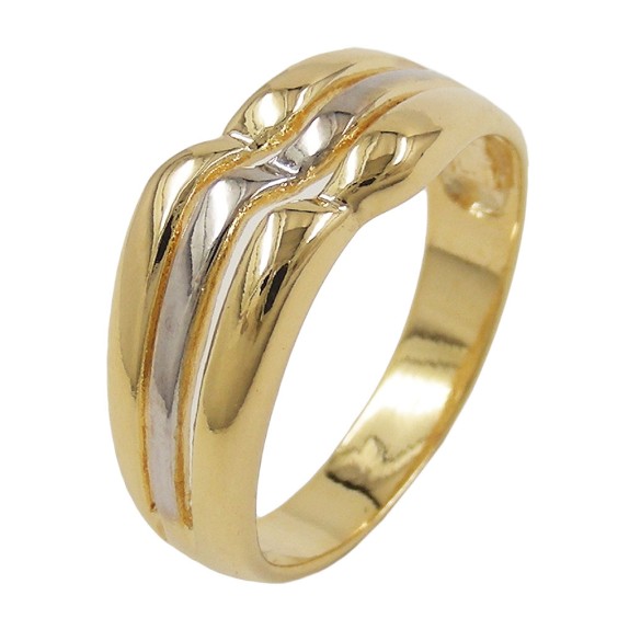 ring 8mm 18ct gold plated