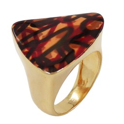 ring 23mm painted 18ct gold plated