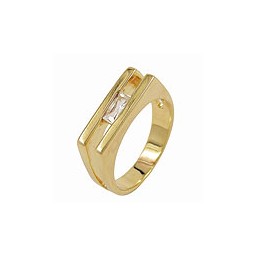 ring 18mm zirconia 18k gold plating