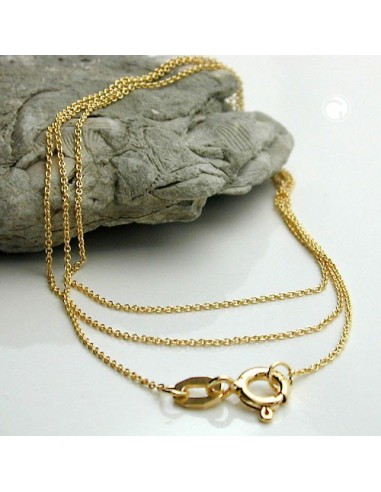 necklace 0.7mm thin anchor chain 9k gold 42cm
