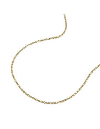 necklace 0.7mm thin anchor chain 9k gold 42cm