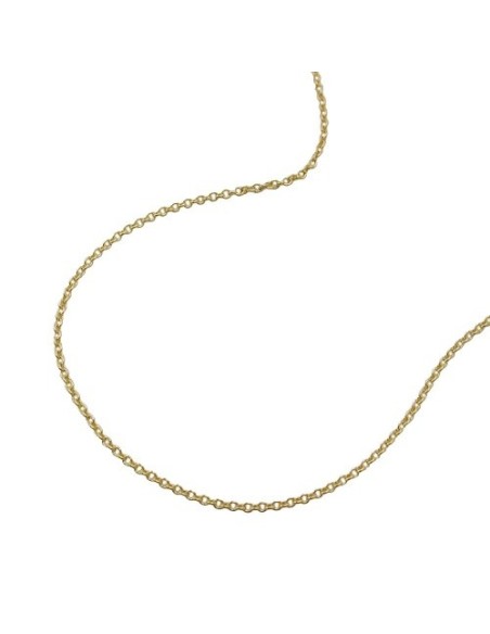 necklace 0.7mm thin anchor chain 9k gold 42cm