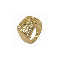 ring 15mm 18k gold plating zirconia