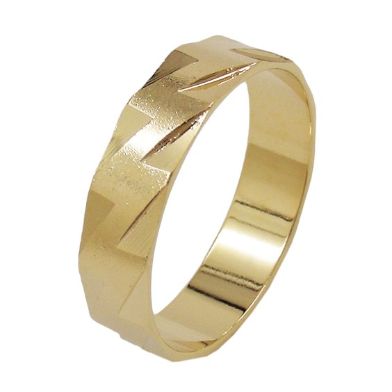 ring 5mm 18k gold plated