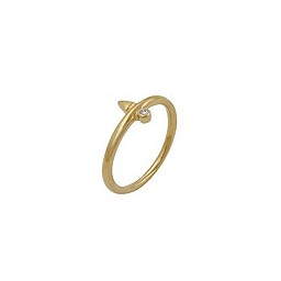 ring zirconia gold plated