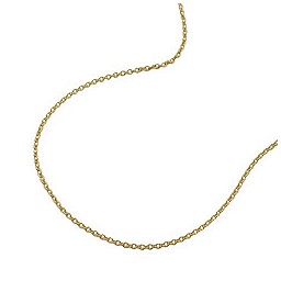 necklace 0.7mm thin anchor chain 9k gold 38cm