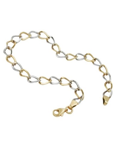 bracelet anchor chain oval 9k gold 19cm