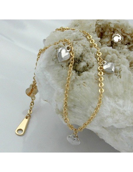 bracelet thin anchor chain 9k gold