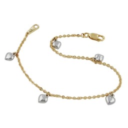 bracelet thin anchor chain 9k gold