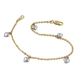 bracelet thin anchor chain 9k gold