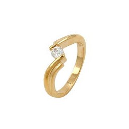 ring with zirconia gold plated 3 micron