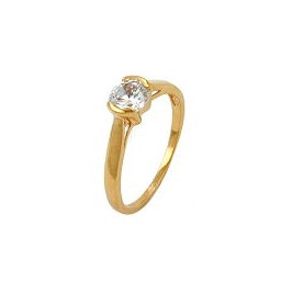 ring with zirconia gold plated 3 micron