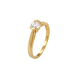 ring with zirconia gold plated 3 micron