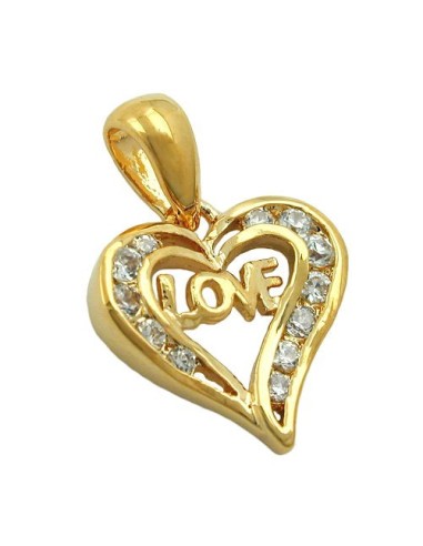pendant heart love 3 micron gold-plated