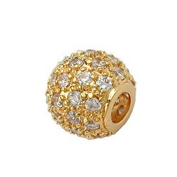 pendant ball with zirconia gold-plated