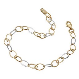 bracelet anchor chain oval 9k gold 19cm