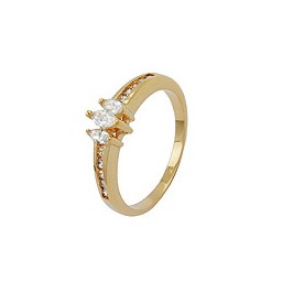 ring cubic zirconia gold plated 3 micron