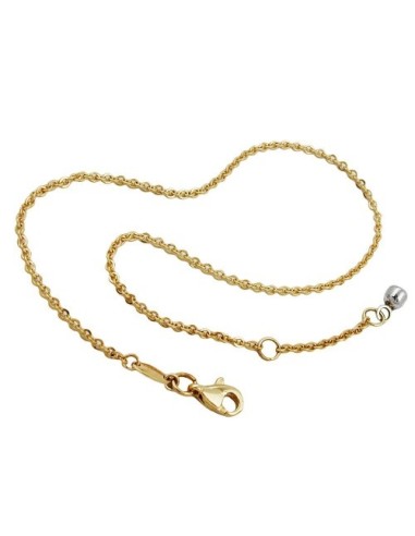 anklet 1.7mm anchor chain with orb-charm white gold 9kt gold 25cm