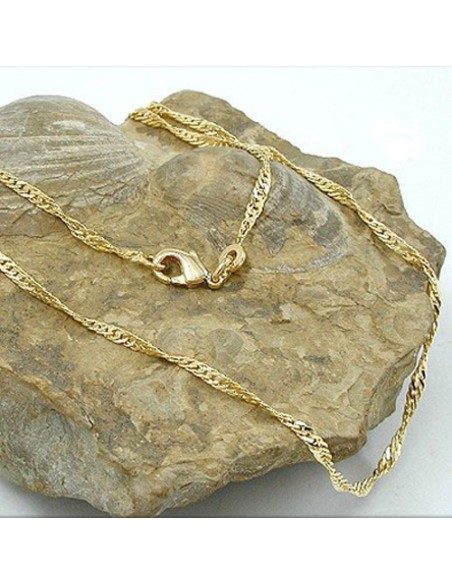 necklace 2.3mm singapore chain gold-plated amd 40cm