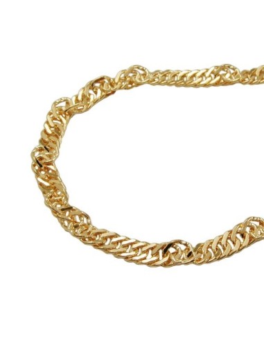 necklace 2.3mm singapore chain gold-plated amd 40cm