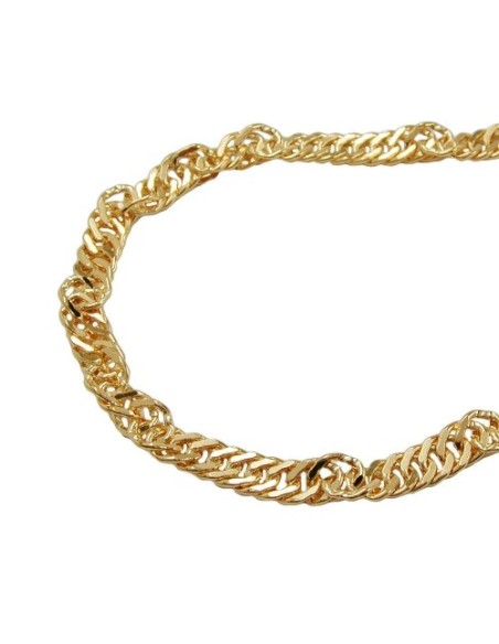 necklace 2.3mm singapore chain gold-plated amd 40cm